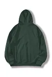 Kadın Kapüşonlu Kanguru Cepli 3 İplik Pamuklu Düz Hoodie Sweatshirt - Haki