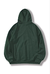 Kadın Kapüşonlu Kanguru Cepli 3 İplik Pamuklu Düz Hoodie Sweatshirt - Haki