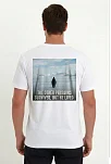 Erkek T-shirt Penguen Baskılı Bisiklet Yaka Kısa Kol Yazlık Tişört - Beyaz Erkek T-shirt Penguen Baskılı Bisiklet Yaka Kısa Kol Yazlık Tişört - Beyaz