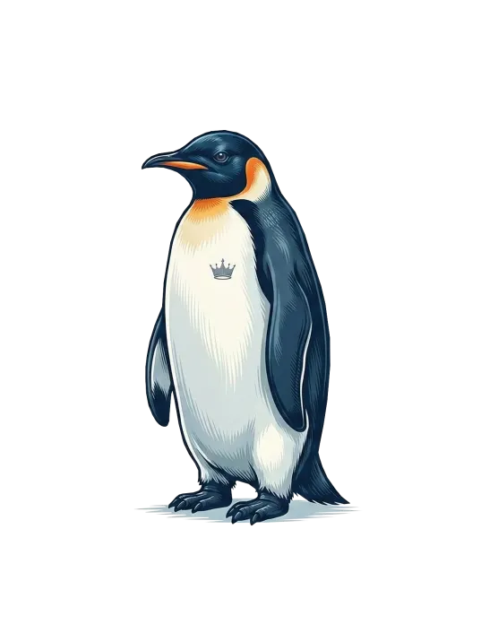 Kadın T-shirt Penguen Baskılı Bisiklet Yaka Kısa Kol Yazlık Tişört - Beyaz