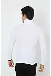 Erkek Fitilli Kaşkorse Kumaş Boğazlı Full Likralı Slimfit Body - Beyaz
