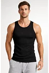 Erkek Fitilli Atlet Sıfır Yaka Slim Fit Arka Baskılı Spor Atlet - Siyah Erkek Fitilli Atlet Sıfır Yaka Slim Fit Arka Baskılı Spor Atlet - Siyah
