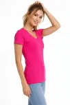 Kadın V Yaka Tişört Kısa Kol Slim Fit T-shirt 3'lü Set Pembe-saks Mavi-ekru Kadın V Yaka Tişört Kısa Kol Slim Fit T-shirt 3'lü Set Pembe-saks Mavi-ekru