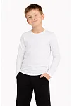 Erkek Çocuk Basic Uzun Kollu Tişört Okul Günlük Rahat T-shirt - Beyaz
