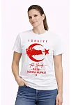 Kadın Türkiye Ay Yıldız 2026 Dünya Kupasi Taraftar Forma T-shirt - Beyaz Kadın Türkiye Ay Yıldız 2026 Dünya Kupasi Taraftar Forma T-shirt - Beyaz