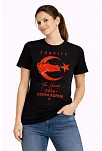 Kadın Türkiye Ay Yıldız 2026 Dünya Kupasi Taraftar Forma T-shirt - Siyah