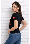 Kadın Türkiye World Cup 2026 Baskılı Tişört Futbol Temalı Forma T-shirt - Siyah