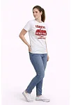 Kadın Türkiye Baskılı Tişört Ay Yıldız 2026 Dünya Kupası Taraftar Forma T-shirt - Beyaz