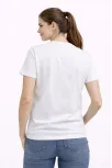 Kadın Türkiye Baskılı Tişört Ay Yıldız 2026 Dünya Kupası Taraftar Forma T-shirt - Beyaz