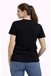 Kadın Türkiye Baskılı Tişört Ay Yıldız 2026 Dünya Kupası Taraftar Forma T-shirt - Siyah