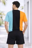 Erkek Nakışlı Tişört Şort İkili Takım Oversize Yazlık Kombin - Çok Renkli