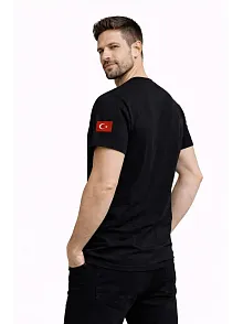 Erkek Türkiye World Cup 2026 Baskılı Tişört Futbol Temalı Forma T-shirt - Siyah