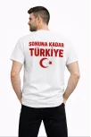 Erkek Türkiye Ay Yıldız Baskılı Taraftar Forma T-shirt - Beyaz Erkek Türkiye Ay Yıldız Baskılı Taraftar Forma T-shirt - Beyaz