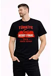 Erkek Türkiye Baskılı Tişört Ay Yıldız 2026 Dünya Kupası Taraftar Forma T-shirt - Siyah