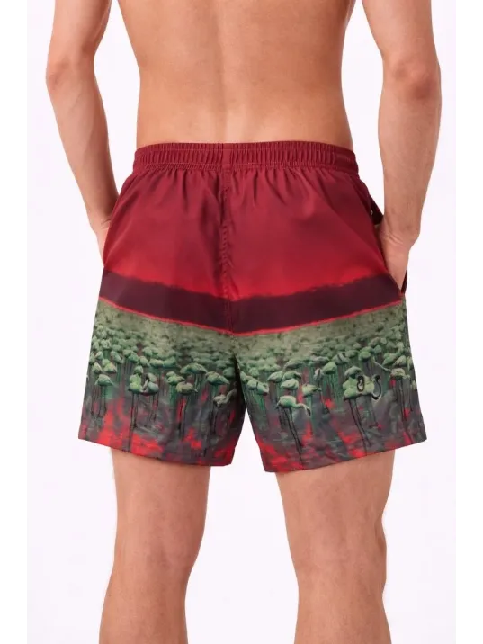 Erkek Deniz Şortu Fermuarlı Cepli File Astarlı Hızlı Kuruyan Premium - Kırmızı Erkek Deniz Şortu Fermuarlı Cepli File Astarlı Hızlı Kuruyan Premium - Kırmızı