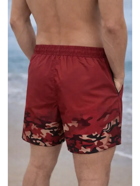 Erkek Deniz Şortu Fermuarlı Cepli File Astarlı Hızlı Kuruyan Premium - Kırmızı Erkek Deniz Şortu Fermuarlı Cepli File Astarlı Hızlı Kuruyan Premium - Kırmızı