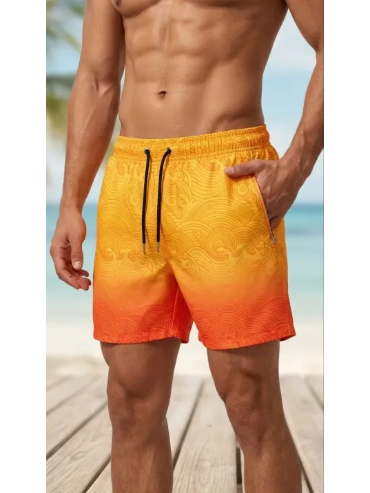 Erkek Deniz Şortu Fermuarlı Cepli File Astarlı Hızlı Kuruyan Premium - Çok Renkli Erkek Deniz Şortu Fermuarlı Cepli File Astarlı Hızlı Kuruyan Premium - Çok Renkli