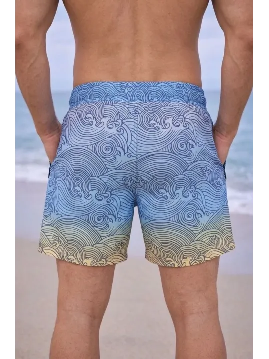 Erkek Deniz Şortu Fermuarlı Cepli File Astarlı Hızlı Kuruyan Premium - Çok Renkli Erkek Deniz Şortu Fermuarlı Cepli File Astarlı Hızlı Kuruyan Premium - Çok Renkli