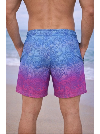 Erkek Deniz Şortu Fermuarlı Cepli File Astarlı Hızlı Kuruyan Premium - Çok Renkli