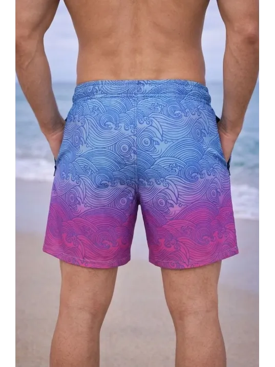 Erkek Deniz Şortu Fermuarlı Cepli File Astarlı Hızlı Kuruyan Premium - Çok Renkli Erkek Deniz Şortu Fermuarlı Cepli File Astarlı Hızlı Kuruyan Premium - Çok Renkli