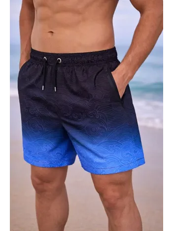 Erkek Deniz Şortu Fermuarlı Cepli File Astarlı Hızlı Kuruyan Premium - Çok Renkli