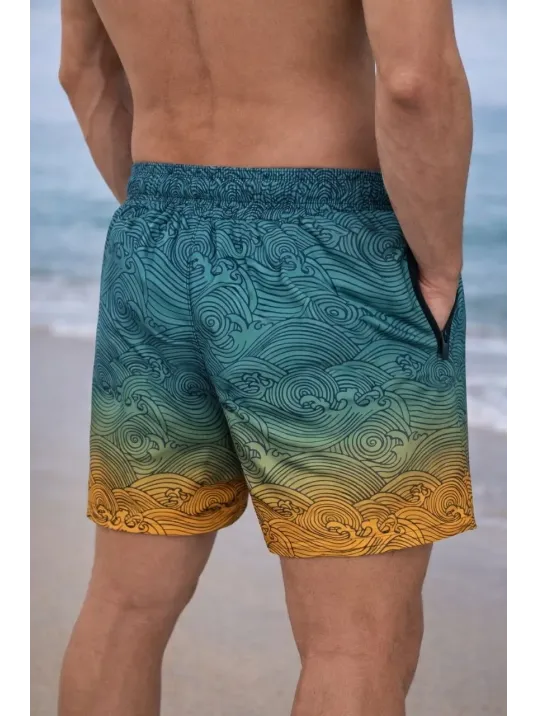 Erkek Deniz Şortu Fermuarlı Cepli File Astarlı Hızlı Kuruyan Premium - Çok Renkli Erkek Deniz Şortu Fermuarlı Cepli File Astarlı Hızlı Kuruyan Premium - Çok Renkli