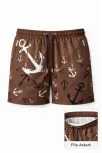 Erkek Deniz Şortu Fermuarlı Cepli File Astarlı Hızlı Kuruyan Premium - Kahverengi Erkek Deniz Şortu Fermuarlı Cepli File Astarlı Hızlı Kuruyan Premium - Kahverengi