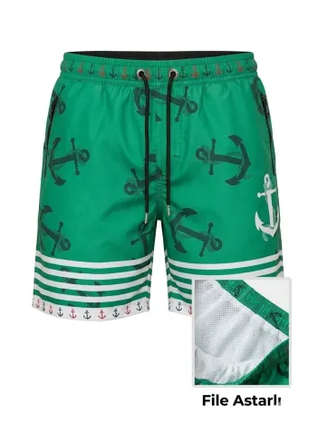 Erkek Deniz Şortu Fermuarlı Cepli File Astarlı Hızlı Kuruyan Premium - Su Yeşili Erkek Deniz Şortu Fermuarlı Cepli File Astarlı Hızlı Kuruyan Premium - Su Yeşili