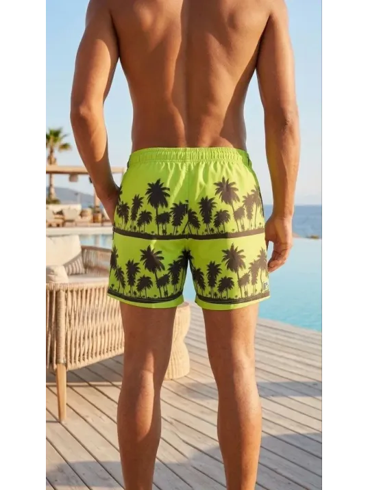 Erkek Deniz Şortu Fermuarlı Cepli File Astarlı Hızlı Kuruyan Premium - Neon Yeşili Erkek Deniz Şortu Fermuarlı Cepli File Astarlı Hızlı Kuruyan Premium - Neon Yeşili