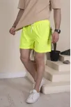 Erkek Deniz Şortu Fermuarlı Cepli File Astarlı - Neon Yeşili Erkek Deniz Şortu Fermuarlı Cepli File Astarlı - Neon Yeşili