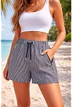 Kadın Deniz Şortu Fermuarlı Cepli File Astarlı Hızlı Kuruyan Premium - Siyah