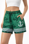 Kadın Deniz Şortu Fermuarlı Cepli File Astarlı Hızlı Kuruyan Premium - Yeşil