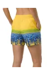 Kadın Deniz Şortu Fermuarlı Cepli File Astarlı Hızlı Kuruyan Premium - Sarı