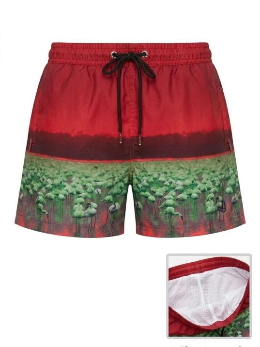 Kadın Deniz Şortu Fermuarlı Cepli File Astarlı Hızlı Kuruyan Premium - Kırmızı Kadın Deniz Şortu Fermuarlı Cepli File Astarlı Hızlı Kuruyan Premium - Kırmızı