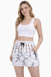 Kadın Deniz Şortu Fermuarlı Cepli File Astarlı Hızlı Kuruyan Premium - Beyaz