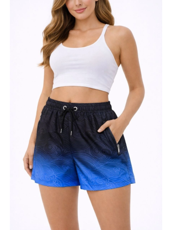 Kadın Deniz Şortu Fermuarlı Cepli File Astarlı Hızlı Kuruyan Premium - Çok Renkli