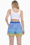 Kadın Deniz Şortu Fermuarlı Cepli File Astarlı Hızlı Kuruyan Premium - Çok Renkli