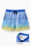 Kadın Deniz Şortu Fermuarlı Cepli File Astarlı Hızlı Kuruyan Premium - Çok Renkli