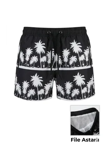 Kadın Deniz Şortu Fermuarlı Cepli File Astarlı Hızlı Kuruyan Premium - Siyah Kadın Deniz Şortu Fermuarlı Cepli File Astarlı Hızlı Kuruyan Premium - Siyah