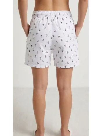 Kadın Deniz Şortu Fermuarlı Cepli File Astarlı Hızlı Kuruyan Premium - Beyaz Kadın Deniz Şortu Fermuarlı Cepli File Astarlı Hızlı Kuruyan Premium - Beyaz