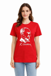 Kadın Atatürk Baskılı Tişört Kısa Kollu Bisiklet Yaka T-shirt - Kırmızı Kadın Atatürk Baskılı Tişört Kısa Kollu Bisiklet Yaka T-shirt - Kırmızı