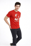 Erkek Atatürk Baskılı Tişört Kısa Kollu Bisiklet Yaka T-shirt - Kırmızı Erkek Atatürk Baskılı Tişört Kısa Kollu Bisiklet Yaka T-shirt - Kırmızı