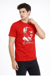 Erkek Atatürk Baskılı Tişört Kısa Kollu Bisiklet Yaka T-shirt - Kırmızı Erkek Atatürk Baskılı Tişört Kısa Kollu Bisiklet Yaka T-shirt - Kırmızı