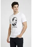 Erkek Atatürk Baskılı Tişört Kısa Kollu Bisiklet Yaka T-shirt - Beyaz Erkek Atatürk Baskılı Tişört Kısa Kollu Bisiklet Yaka T-shirt - Beyaz