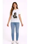 Kız Çocuk Atatürk Baskılı Tişört Kısa Kollu Bisiklet Yaka T-shirt - Beyaz Kız Çocuk Atatürk Baskılı Tişört Kısa Kollu Bisiklet Yaka T-shirt - Beyaz