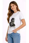 Kız Çocuk Atatürk Baskılı Tişört Kısa Kollu Bisiklet Yaka T-shirt - Beyaz Kız Çocuk Atatürk Baskılı Tişört Kısa Kollu Bisiklet Yaka T-shirt - Beyaz