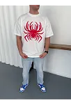 Erkek Örümcek Baskılı Tişört Kısa Kollu Bisiklet Yaka T-shirt - Beyaz Erkek Örümcek Baskılı Tişört Kısa Kollu Bisiklet Yaka T-shirt - Beyaz