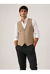 Erkek 6 Cepli Yelek İç Astarlı Sağ Sol İç Cepli Slim Fit Günlük Şık - Bej