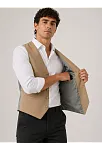 Erkek 6 Cepli Yelek İç Astarlı Sağ Sol İç Cepli Slim Fit Günlük Şık - Bej