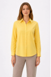 Kadın Uzun Kol Gömlek Düğmeli Klasik Yaka Günlük Ve Ofis Şıklığına Uygun - Sarı